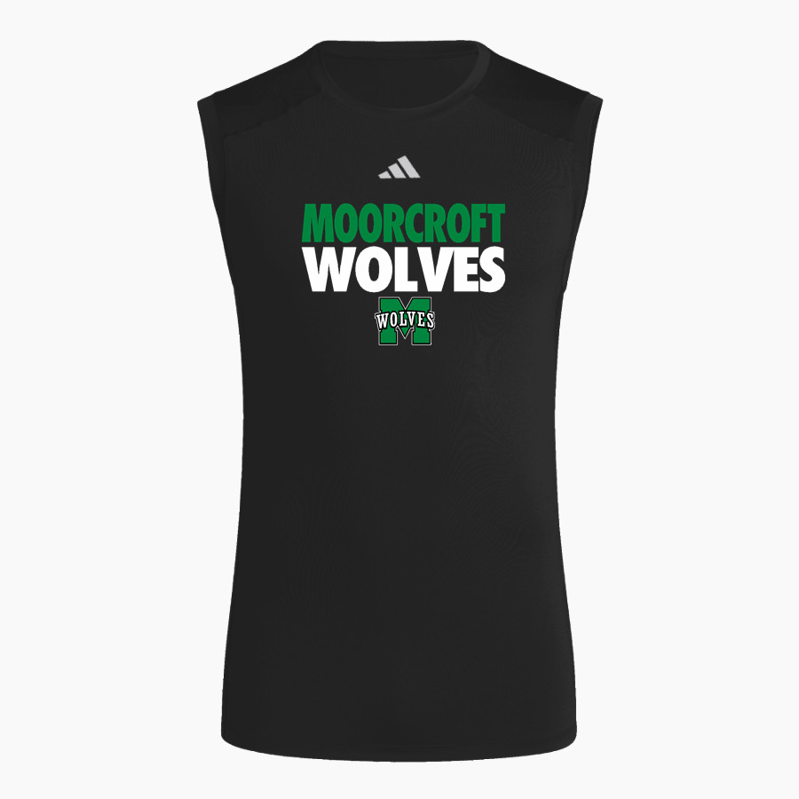 MOORCROFT HIGH SCHOOL WOLVES <span class="pdp-name-mascot">MOORCROFT WOLVES</span> adidas Men's TECHFIT Compression Sleeveless Tee