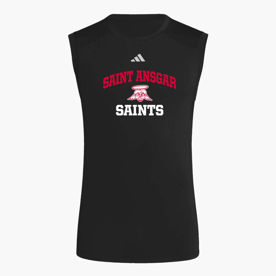 SAINT ANSGAR HIGH SCHOOL SAINTS <span class="pdp-name-mascot">SAINT ANSGAR SAINTS</span> adidas Men's TECHFIT Compression Sleeveless Tee
