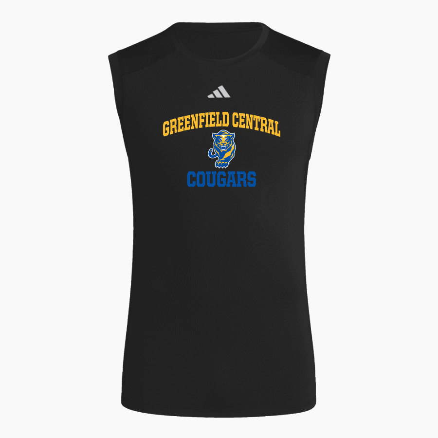 Greenfield Central Cougars Online Store <span class="pdp-name-mascot">Greenfield-Central Cougars</span> adidas Men's TECHFIT Compression Sleeveless Tee