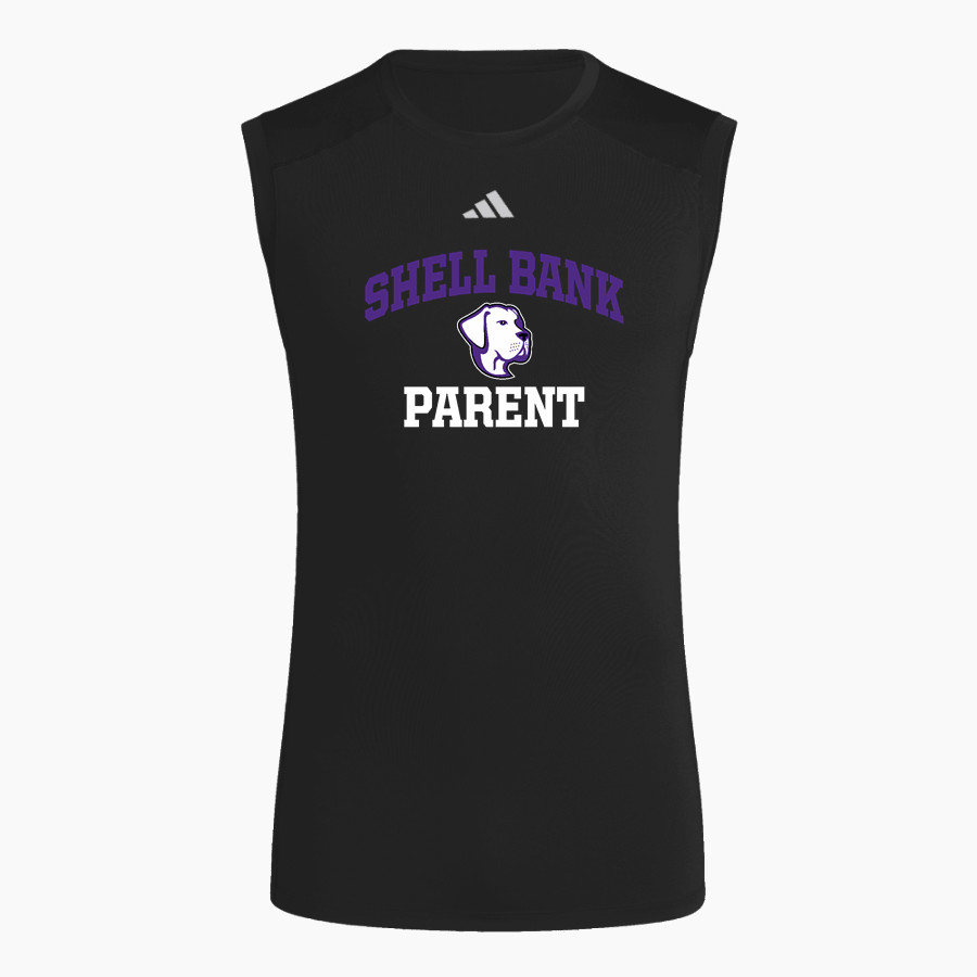 Shell Bank Brigade <span class="pdp-name-mascot">Shell Bank P771K@014 Labradors</span> adidas Men's TECHFIT Compression Sleeveless Tee