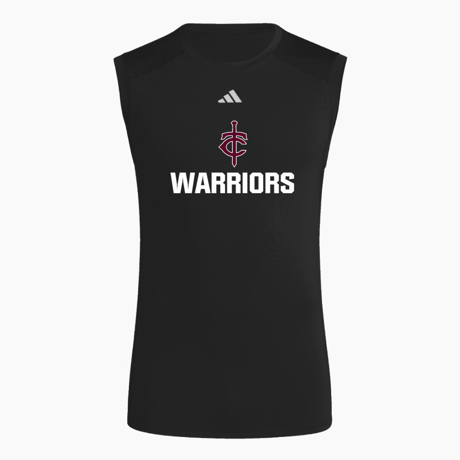 Trinity Warriors adidas Men's TECHFIT Compression Sleeveless Tee