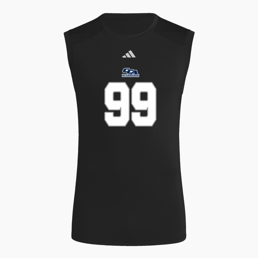 Clinton Christian Warriors adidas Men's TECHFIT Compression Sleeveless Tee