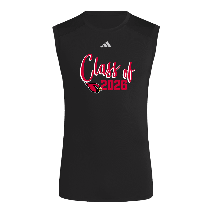 PLAINFIELD HIGH SCHOOL CARDINALS <span class="pdp-name-mascot">PLAINFIELD CARDINALS</span> adidas Men's TECHFIT Compression Sleeveless Tee