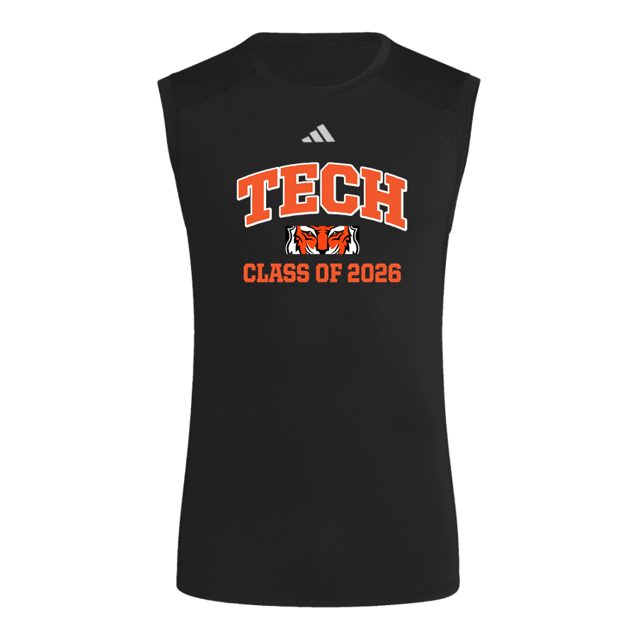 Tech High School Tigers <span class="pdp-name-mascot">Tech High School</span> adidas Men's TECHFIT Compression Sleeveless Tee
