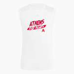ATHENS HIGH SCHOOL RED HAWKS <span class="pdp-name-mascot">ATHENS RED HAWKS</span> adidas Men's TECHFIT Compression Sleeveless Tee Front Thumbnail