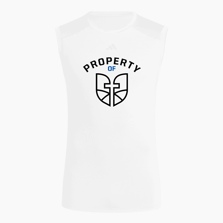 Zion Lutheran School Panthers adidas Men's TECHFIT Compression Sleeveless Tee