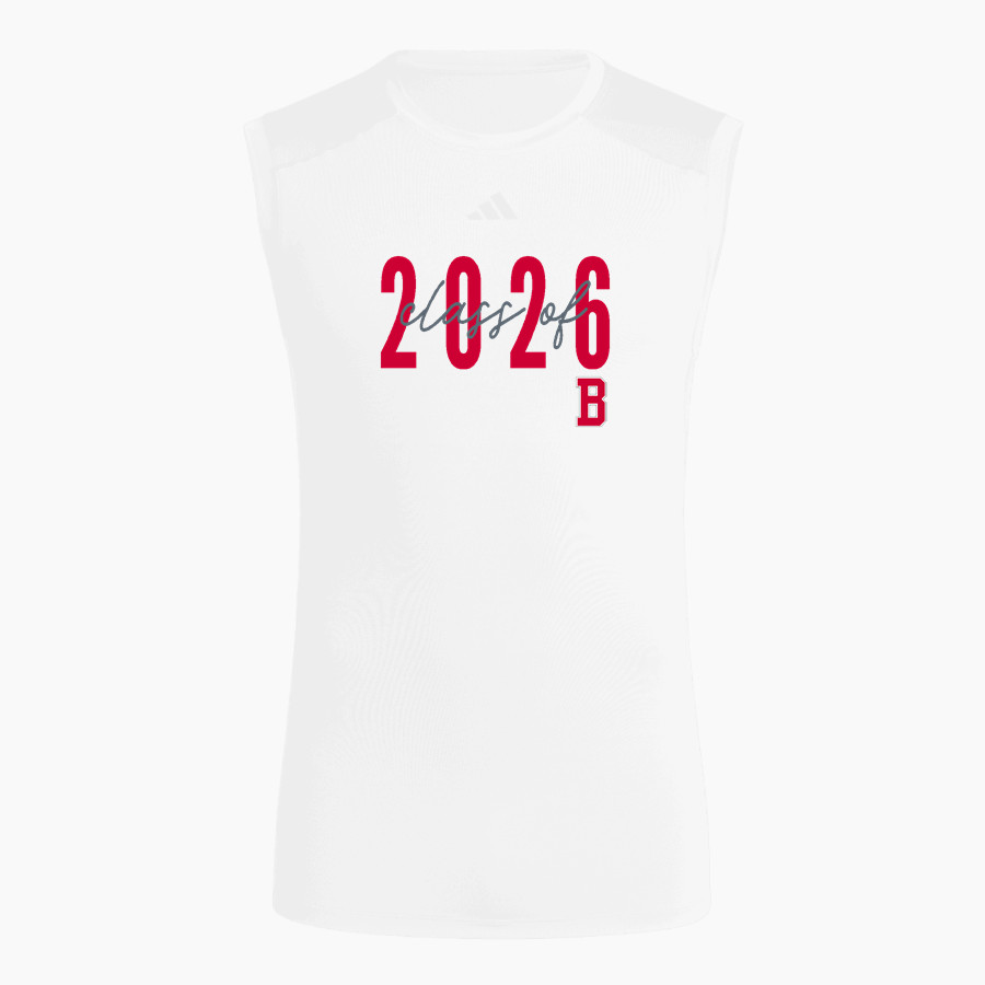 BEDFORD SCHOOLS KICKING MULES <span class="pdp-name-mascot">BEDFORD PUBLIC KICKING MULES</span> adidas Men's TECHFIT Compression Sleeveless Tee