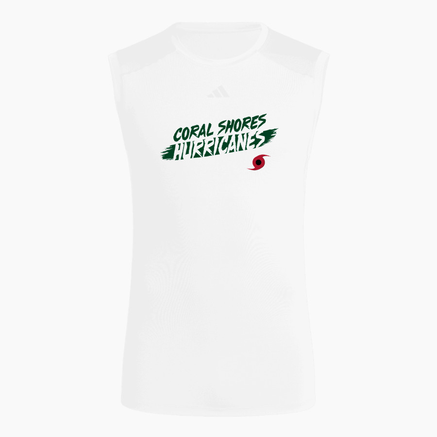 Coral Shores Hurricanes <span class="pdp-name-mascot">Coral Shores Hurricanes</span> adidas Men's TECHFIT Compression Sleeveless Tee