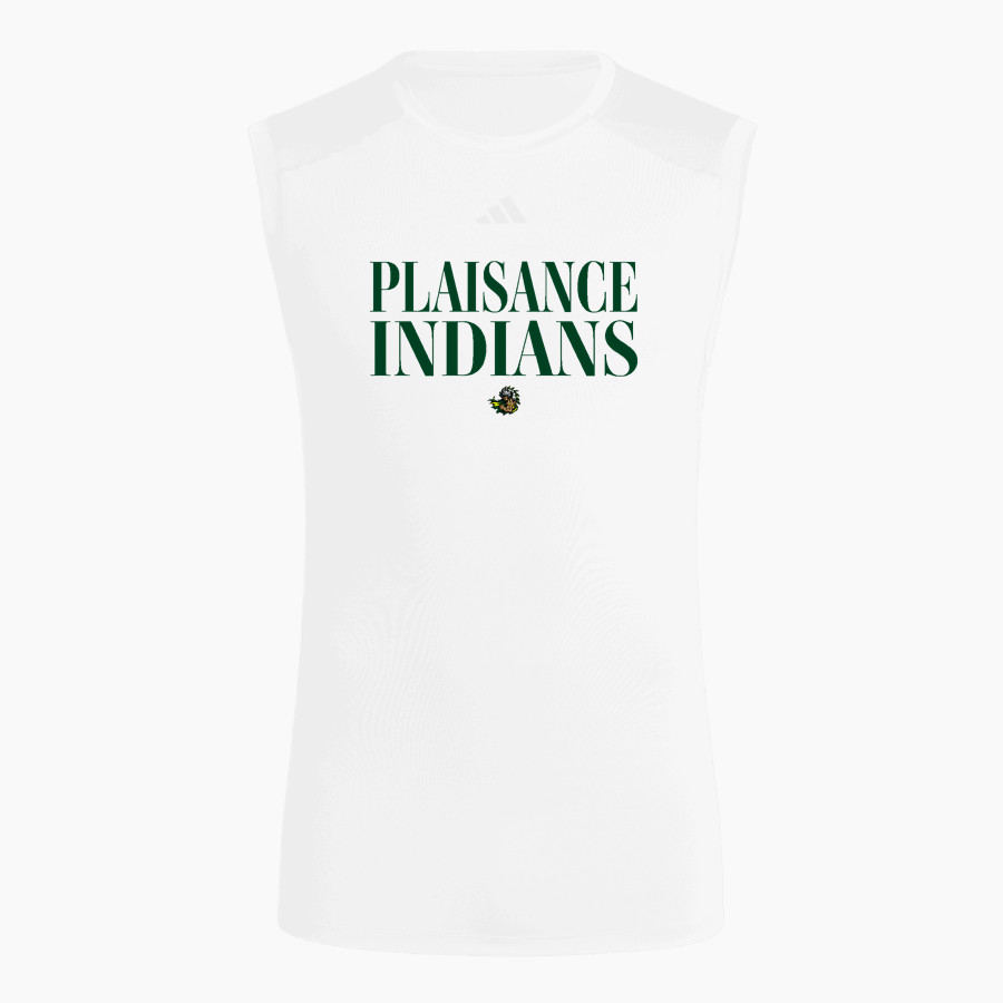 Plaisance Indians adidas Men's TECHFIT Compression Sleeveless Tee