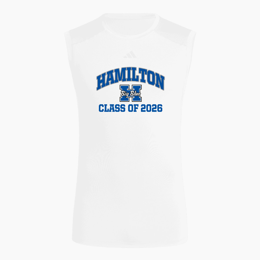Hamilton Big Blue <span class="pdp-name-mascot">Hamilton Bull Dogs</span> adidas Men's TECHFIT Compression Sleeveless Tee