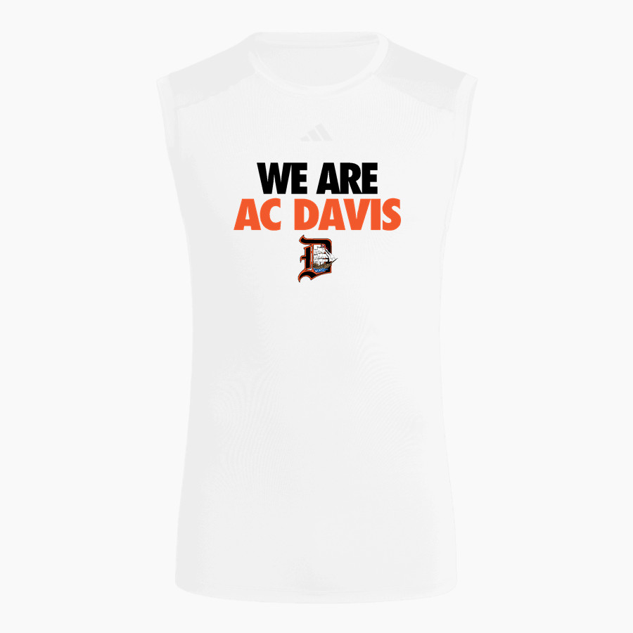 AC Davis Pirates adidas Men's TECHFIT Compression Sleeveless Tee