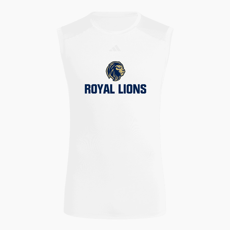 ROCKFORD CHRISTIAN HIGH SCHOOL ROYAL LIONS <span class="pdp-name-mascot">ROCKFORD CHRISTIAN ROYAL LIONS</span> adidas Men's TECHFIT Compression Sleeveless Tee