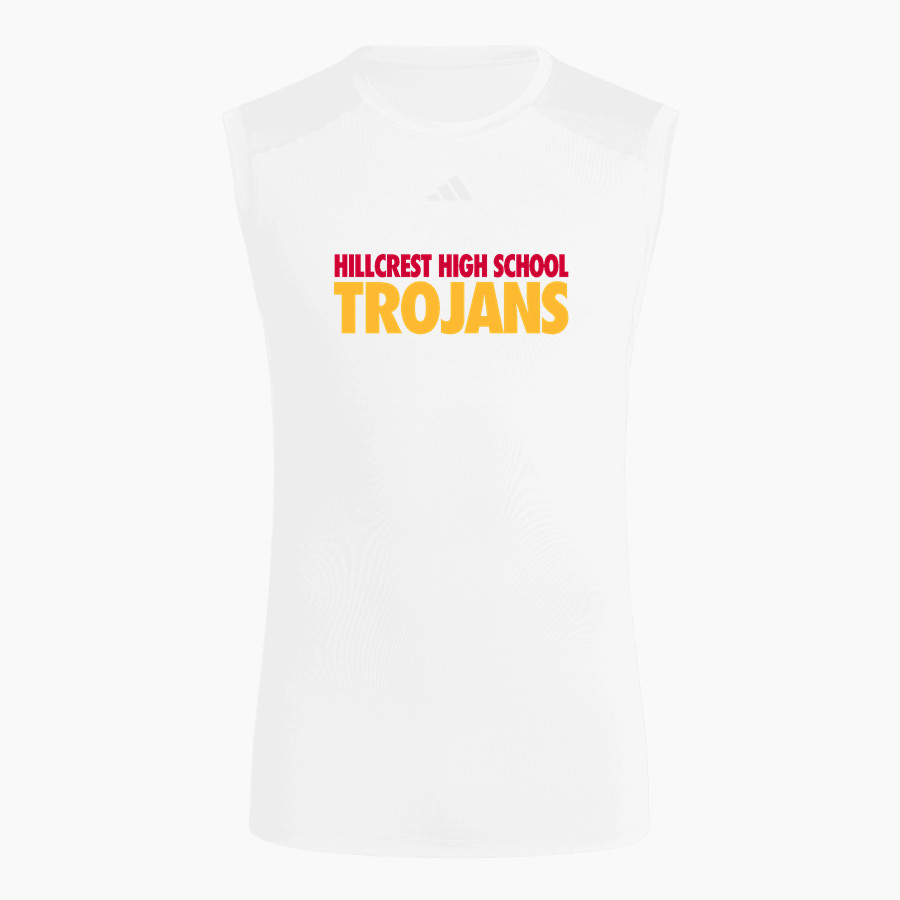 HILLCREST HIGH SCHOOL TROJANS <span class="pdp-name-mascot">Hillcrest High School TROJANS</span> adidas Men's TECHFIT Compression Sleeveless Tee