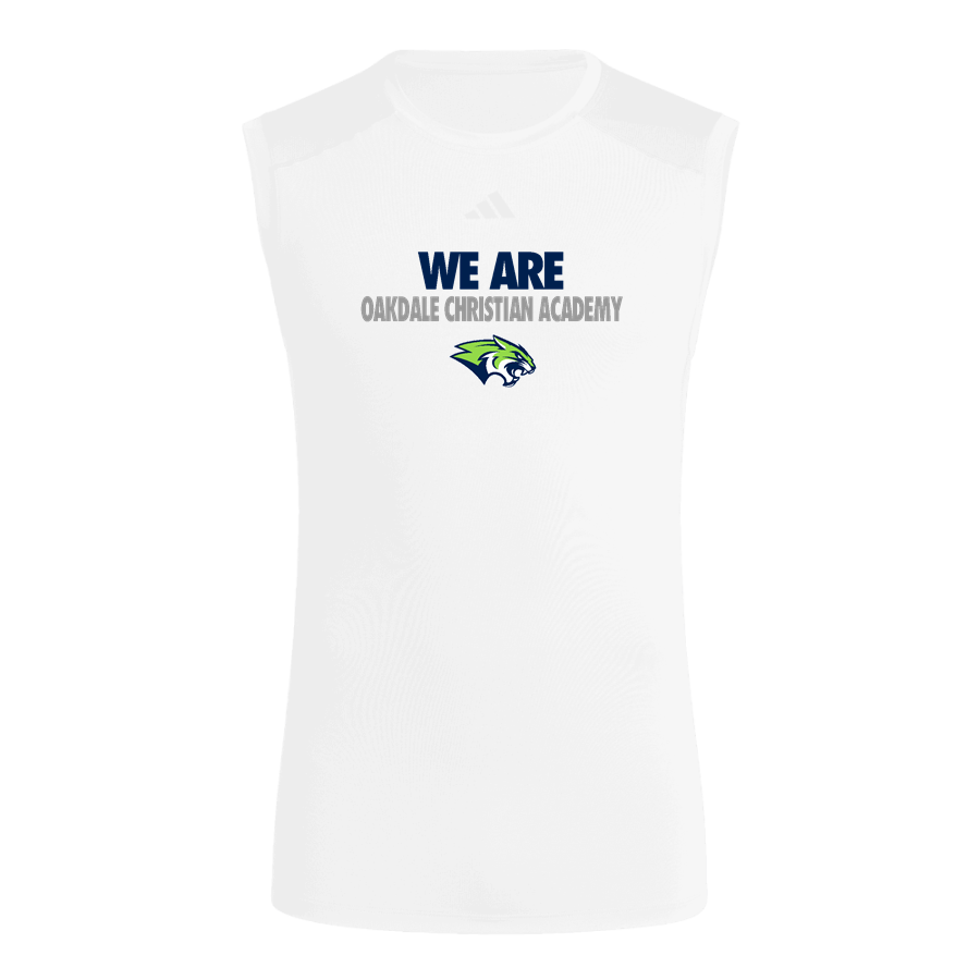 Oakdale Christian Academy Wildcats <span class="pdp-name-mascot">Oakdale Christian Academy Wildcats</span> adidas Men's TECHFIT Compression Sleeveless Tee