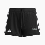 West Lutheran Warriors adidas Women's 3 Stripe Shorts Front Thumbnail