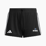 XAVIER HIGH SCHOOL HAWKS <span class="pdp-name-mascot">XAVIER HAWKS</span> adidas Women's 3 Stripe Shorts Front Thumbnail