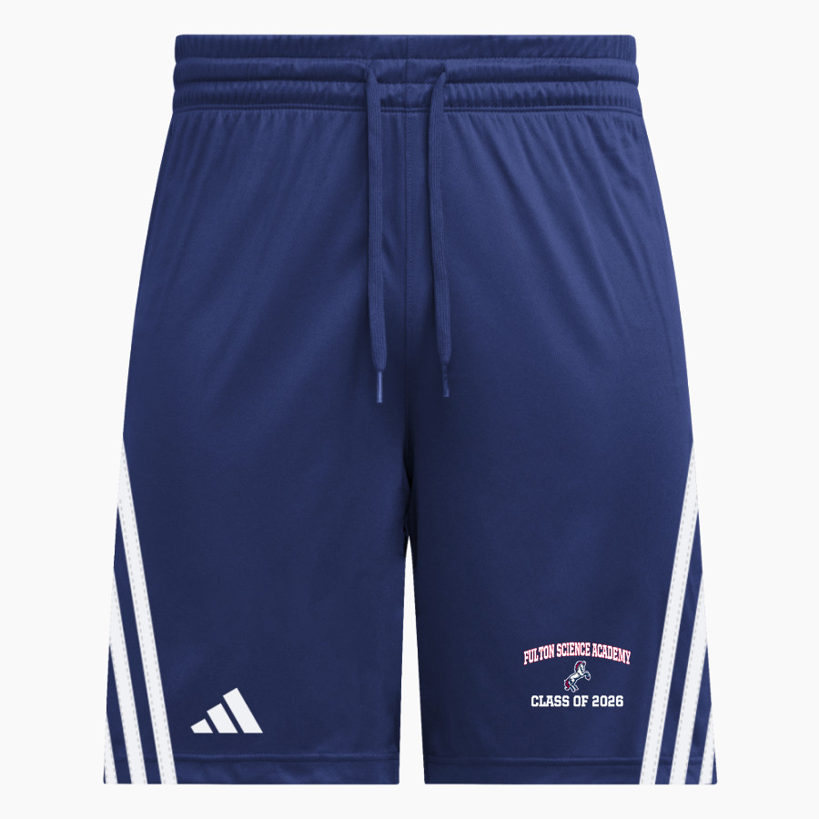 Fulton Science Academy Mustangs <span class="pdp-name-mascot">Fulton Science Academy Mustangs</span> adidas Men's 3 Stripe Shorts