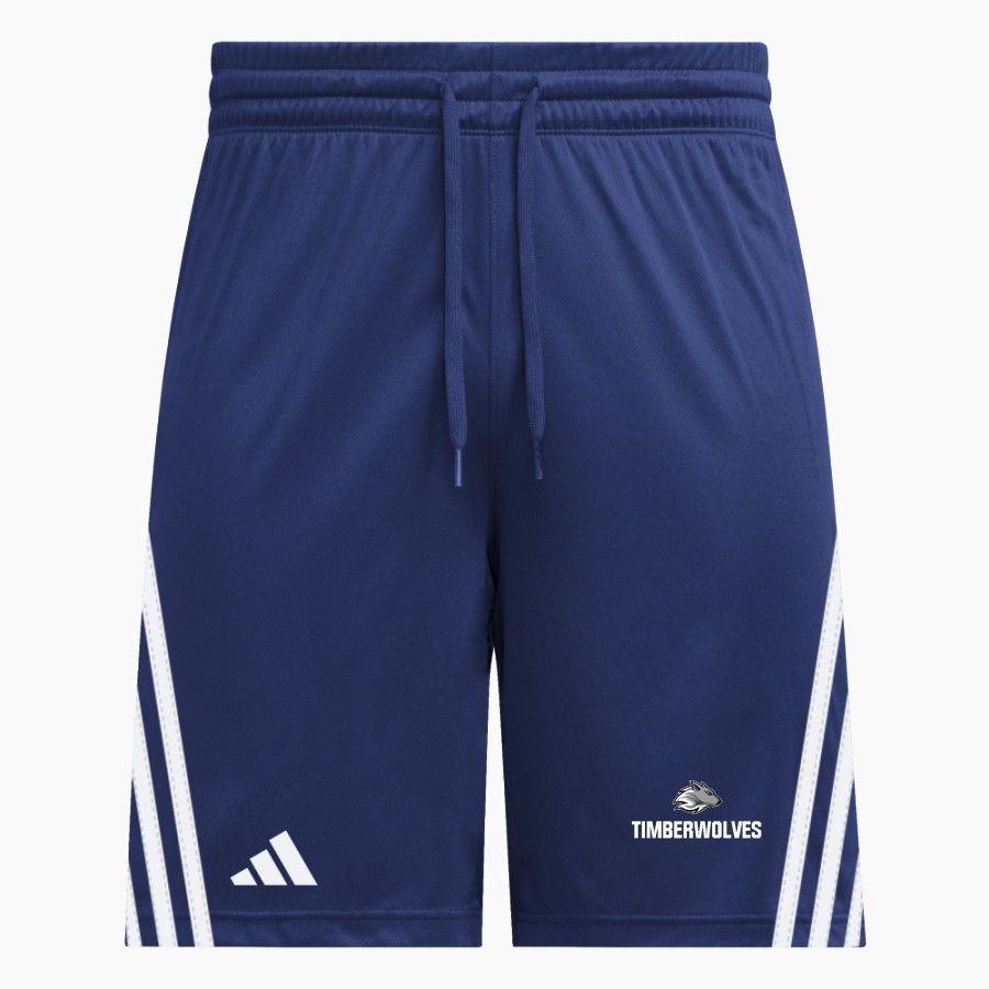 Laconia Christian Academy Timberwolves adidas Men's 3 Stripe Shorts