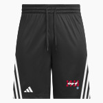 CROW HIGH SCHOOL Cougars Online Store <span class="pdp-name-mascot">CROW COUGARS</span> adidas Men's 3 Stripe Shorts Front Thumbnail