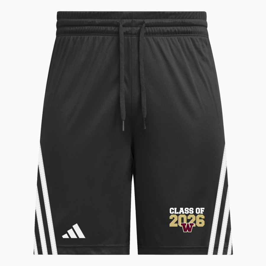 WILLIAMSTOWN HIGH SCHOOL YELLOWJACKETS <span class="pdp-name-mascot">WILLIAMSTOWN YELLOWJACKETS</span> adidas Men's 3 Stripe Shorts