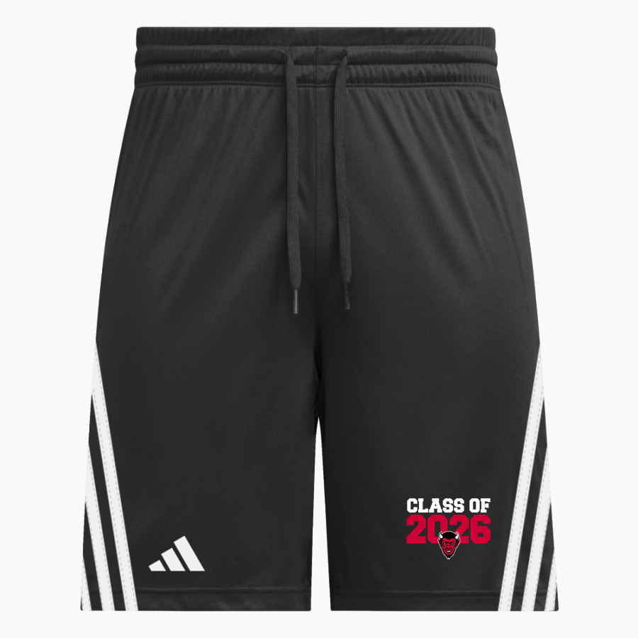 Chaffee Red Devils <span class="pdp-name-mascot">Chaffee Schools Red Devils</span> adidas Men's 3 Stripe Shorts