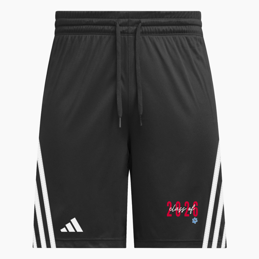 CROW HIGH SCHOOL Cougars Online Store <span class="pdp-name-mascot">CROW COUGARS</span> adidas Men's 3 Stripe Shorts