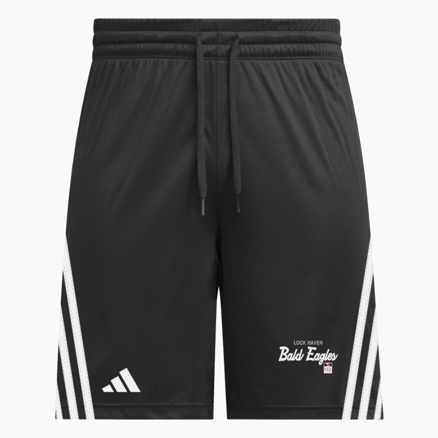 Lock Haven Bald Eagles <span class="pdp-name-mascot">Lock Haven University Bald Eagles</span> adidas Men's 3 Stripe Shorts