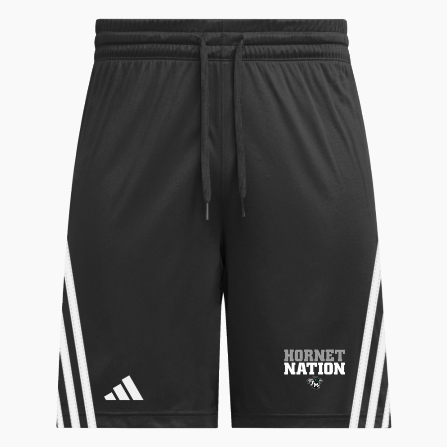 FAYETTEVILLE-MANLIUS HORNETS #FMHORNETPRIDE <span class="pdp-name-mascot">FAYETTEVILLE - MANLIUS HORNETS</span> adidas Men's 3 Stripe Shorts