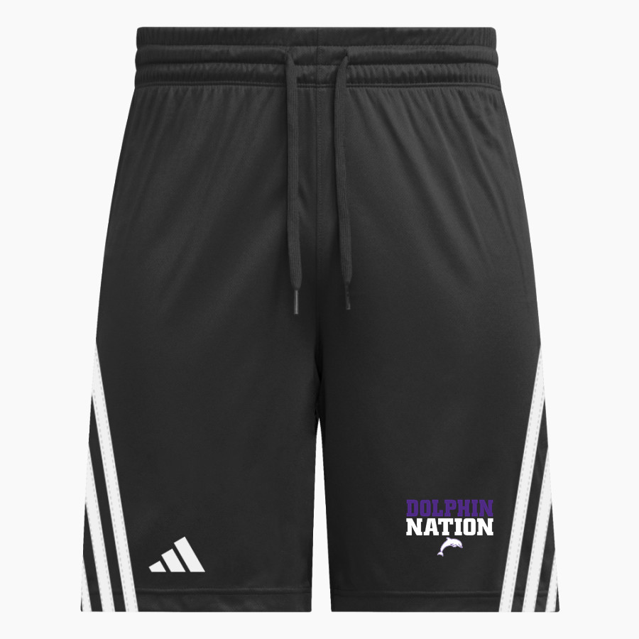 Bergman Dolphins <span class="pdp-name-mascot">Frank V. Bergman Elementary Dolphins</span> adidas Men's 3 Stripe Shorts