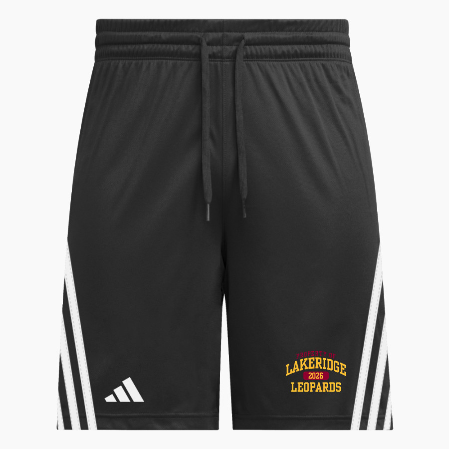 Lakeridge Leopards adidas Men's 3 Stripe Shorts