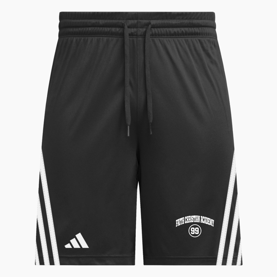 FAITH CHRISTIAN ACADEMY LIONS <span class="pdp-name-mascot">FAITH LIONS</span> adidas Men's 3 Stripe Shorts