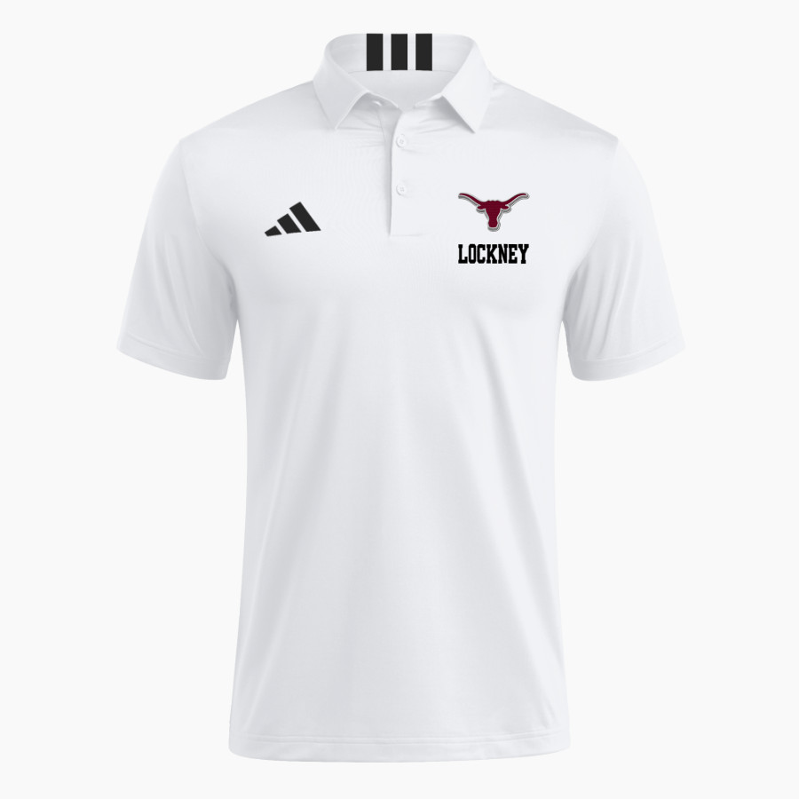 LOCKNEY HIGH SCHOOL LONGHORNS <span class="pdp-name-mascot">LOCKNEY LONGHORNS</span> adidas Men's Short Sleeve Golf Polo