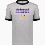 DEFOREST HIGH SCHOOL NORSKIES Augusta Adult Ringer T-Shirt Front Thumbnail