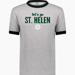 St. Helen Hornets <span class="pdp-name-mascot">St. Helen School Hornets</span> Augusta Adult Ringer T-Shirt Front Thumbnail