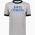 AGOURA HIGH SCHOOL CHARGERS Augusta Adult Ringer T-Shirt Front Thumbnail