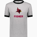 Fisher Cardinals <span class="pdp-name-mascot">Fisher Cardinals</span> Augusta Adult Ringer T-Shirt Front Thumbnail