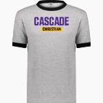 Cascade Christian Challengers <span class="pdp-name-mascot">Cascade Christian Challengers</span> Augusta Adult Ringer T-Shirt Front Thumbnail