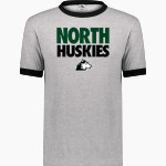 NORTH HIGH SCHOOL HUSKIES Augusta Adult Ringer T-Shirt Front Thumbnail
