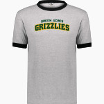 Green Acres Grizzlies <span class="pdp-name-mascot">Green Acres School Grizzlies</span> Augusta Adult Ringer T-Shirt Front Thumbnail