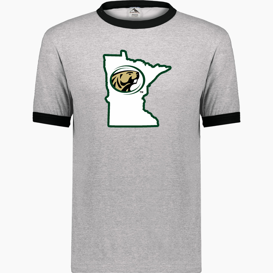 Bemidji State Athletics <span class="pdp-name-mascot">Bemidji State Beavers</span> Augusta Adult Ringer T-Shirt