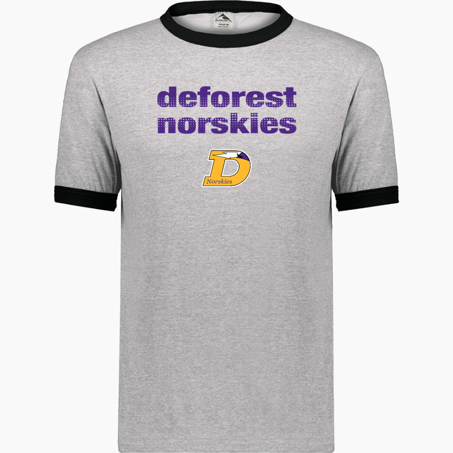 DEFOREST HIGH SCHOOL NORSKIES Augusta Adult Ringer T-Shirt