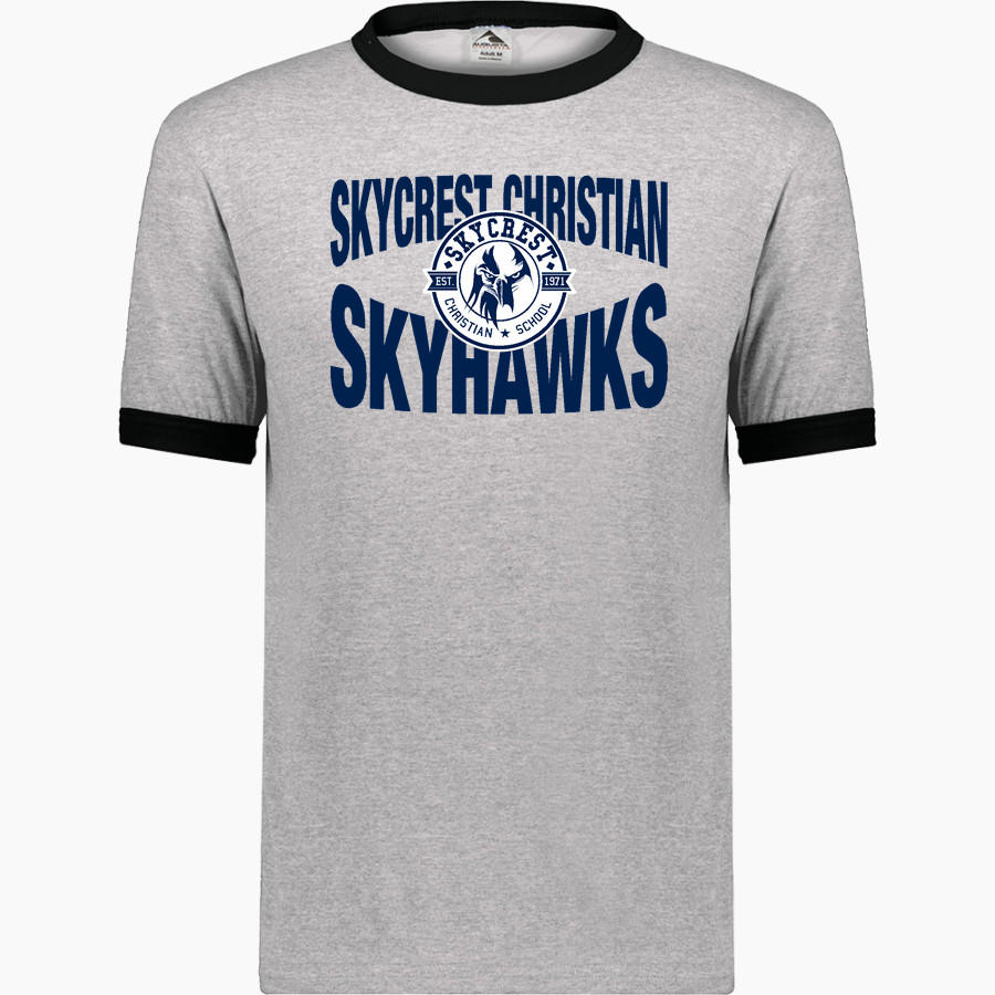 SKYCREST CHRISTIAN Skyhawks <span class="pdp-name-mascot">SKYCREST CHRISTIAN SCHOOL</span> Augusta Adult Ringer T-Shirt