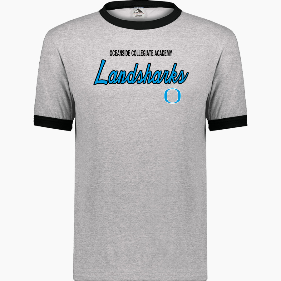 Oceanside Collegiate Academy Landsharks <span class="pdp-name-mascot">Oceanside Collegiate Academy Landsharks</span> Augusta Adult Ringer T-Shirt
