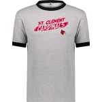 St. Clement Cardinals <span class="pdp-name-mascot">St. Clement School Cardinals</span> Augusta Adult Ringer T-Shirt Front Thumbnail