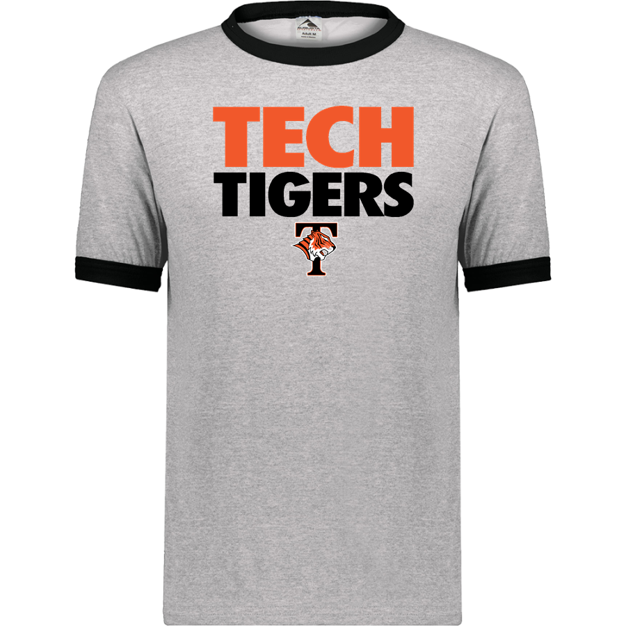 Tech High School Tigers <span class="pdp-name-mascot">Tech High School</span> Augusta Adult Ringer T-Shirt