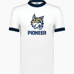 Pioneer Wildcats <span class="pdp-name-mascot">Pioneer Middle School Wildcats</span> Augusta Adult Ringer T-Shirt Front Thumbnail