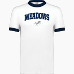 Meadows School The Official Store of the Mustangs <span class="pdp-name-mascot">Meadows School Mustangs</span> Augusta Adult Ringer T-Shirt Front Thumbnail