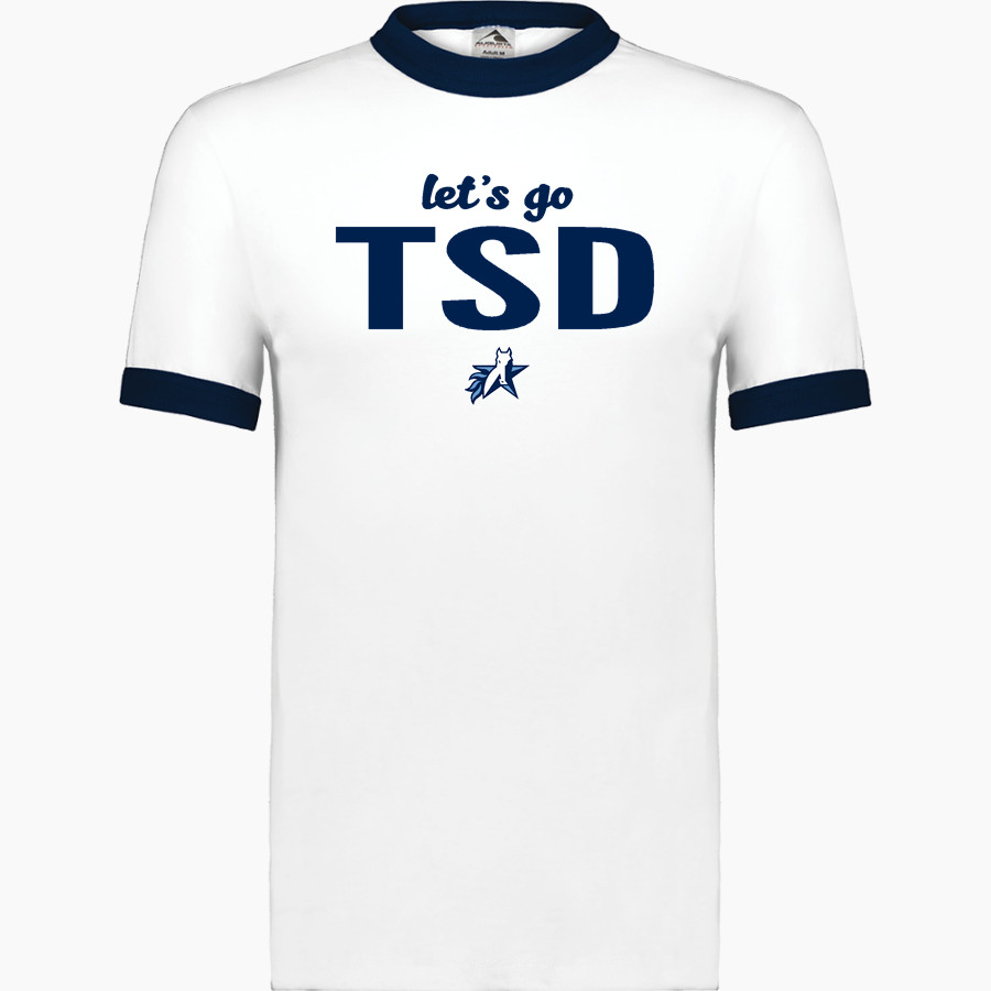 Texas School for the Deaf Augusta Adult Ringer T-Shirt