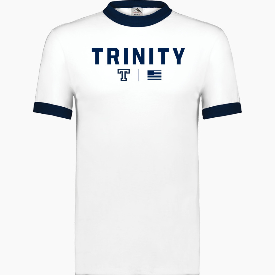 Trinity College Bantams The Official Online Store <span class="pdp-name-mascot">Trinity Bantams</span> Augusta Adult Ringer T-Shirt