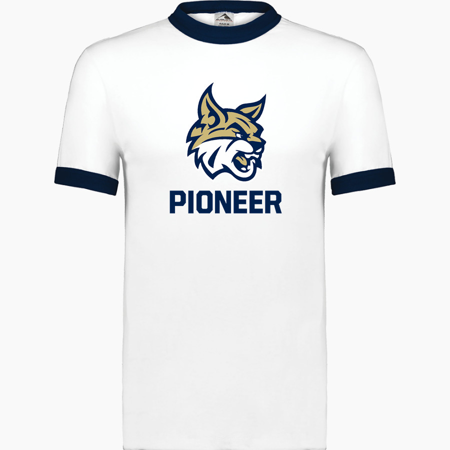 Pioneer Wildcats <span class="pdp-name-mascot">Pioneer Middle School Wildcats</span> Augusta Adult Ringer T-Shirt